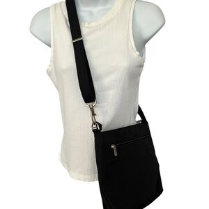 Travelon Crossbody Bag Anti Theft Classic Essential Messenger Bag Black